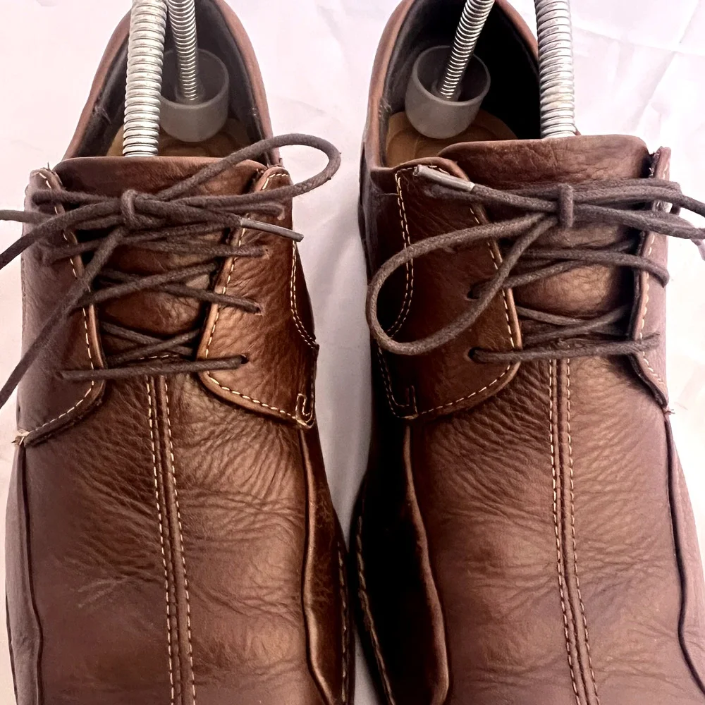 JOHNSTON MURPHY Shuler Bicycle Oxford Soft Brown Leather Lace Up Shoe Men's 8M - Picture 6 of 9